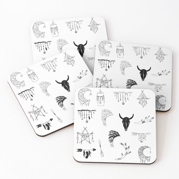 Item preview, Boho Black and White Sticker Pack designed and sold by MysticMagpie.