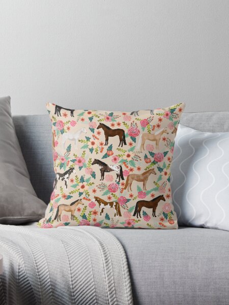 Item preview, Horses floral horse breeds farm animal pets  designed and sold by PetFriendly.