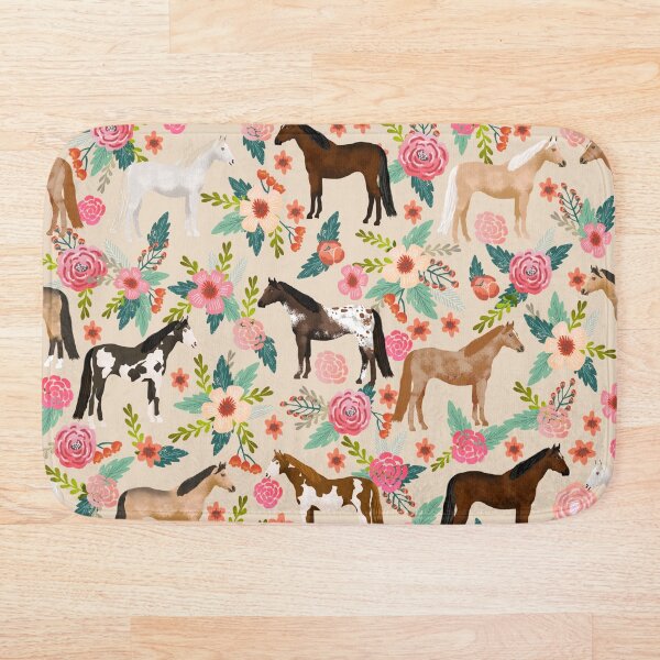 Item preview, Horses floral horse breeds farm animal pets  designed and sold by PetFriendly.