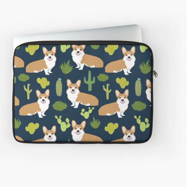 Corgi welsh corgi southwest cactus dog dogs dog breed dog pattern pet friendly Laptop Sleeve