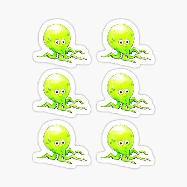 Octobaby Brother Shrimpy Six Pack Sticker