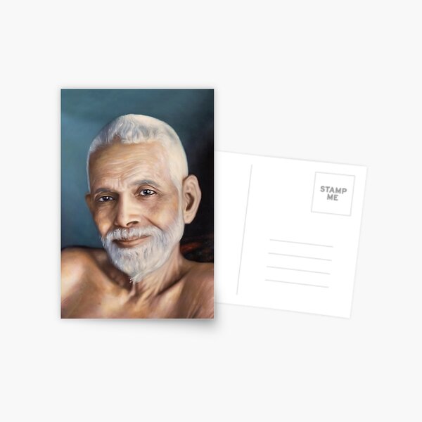 Item preview, Sri Bhagavan Ramana Maharshi, Portrait From Oil Painting. Yoga Studio & Meditation Room Fine Art By Hearts For Love designed and sold by heartsforlove.