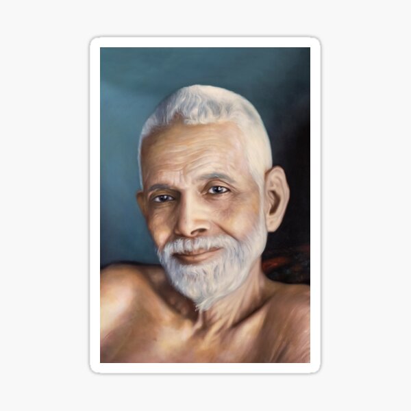 Artikel-Vorschau von Sri Bhagavan Ramana Maharshi, Porträt aus Ölgemälde. Yoga Studio & Meditationsraum Kunst von Herzen für die Liebe, designt und verkauft von heartsforlove.