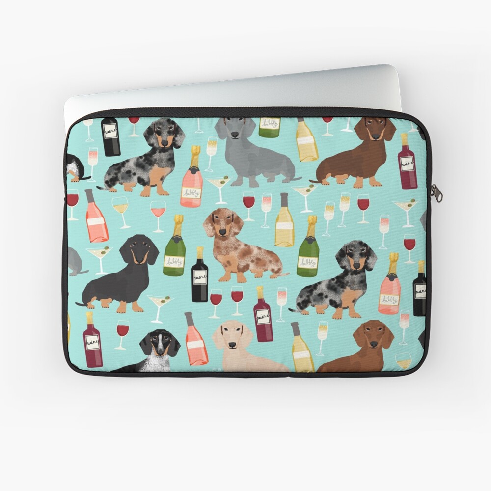 Dachshund wine cocktails rose doxie dachsie dog breed pattern iPhone Case