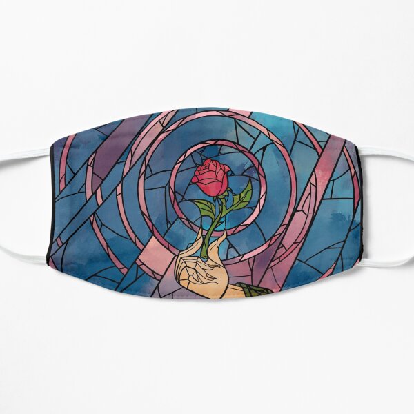 Enchanted Stained Glass Rose Flat Mask