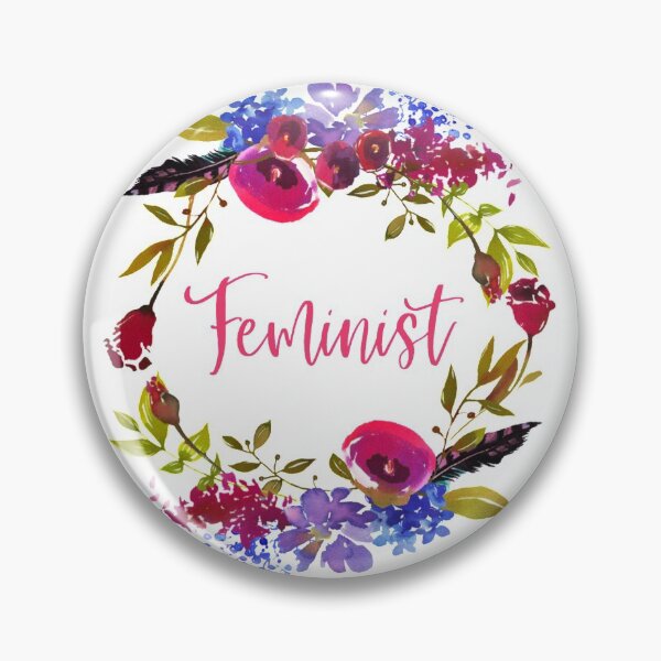 Item preview, Floral Pink Feminist Wreath designed and sold by FemAct.