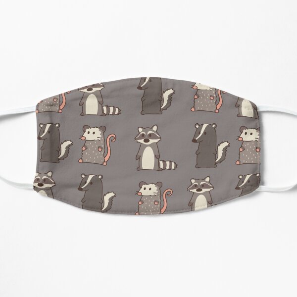 raccoon, opossum & skunk woodland friends #2 Mask