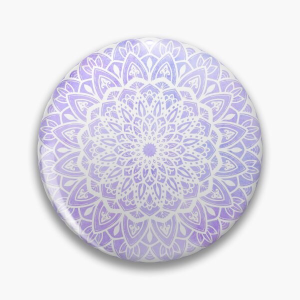 Item preview, White Mandala on Pastel Purple and Blue Textured Background designed and sold by Kelly Dietrich Mandala & Fractal Art.