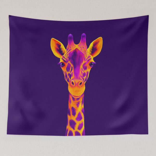 Item preview, Purple and Orange Giraffe designed and sold by NeonFuzz.