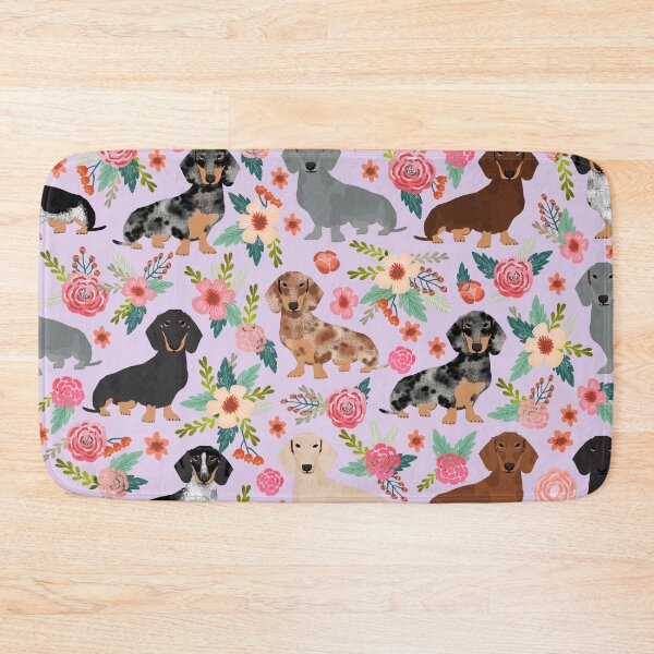 Item preview, Dachshund floral flowers doxie dachsie dog breed pattern designed and sold by PetFriendly.