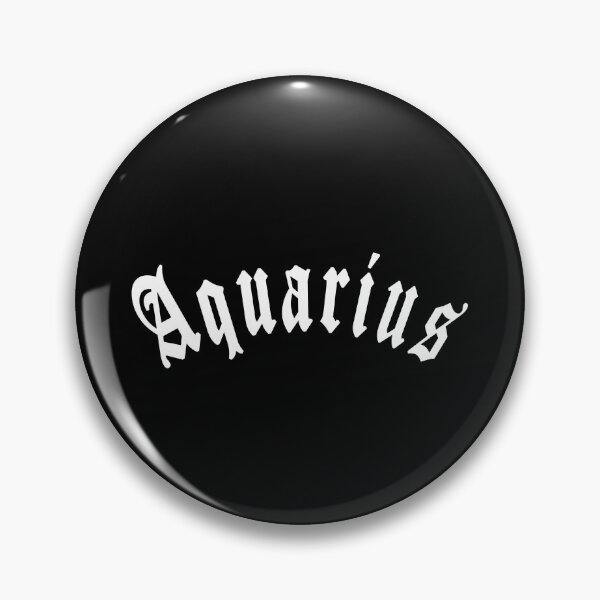 Item preview, Aquarius Blackletter Zodiac Star Sign Birthday Gift Ideas designed and sold by PY Tees.