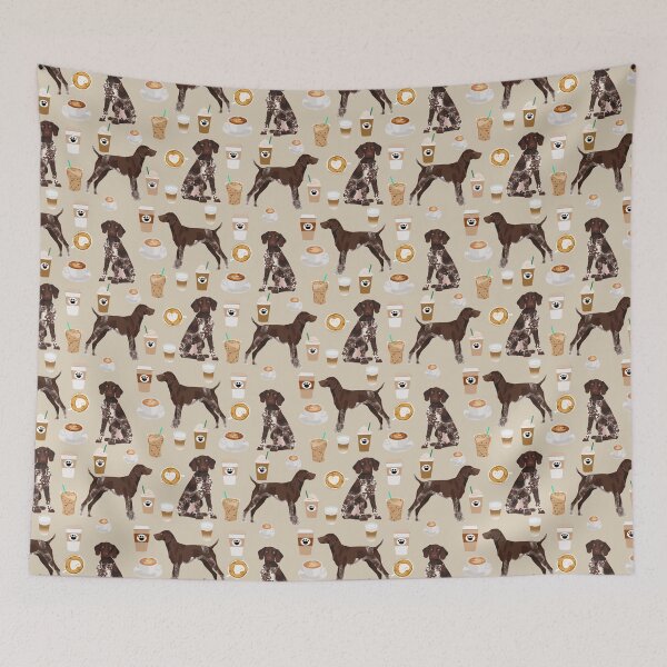 Item preview, German Shorthair Pointer dog breed gifts custom pet portrait by pet friendly coffee lover designed and sold by PetFriendly.
