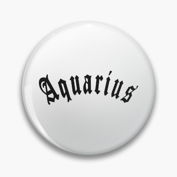 Item preview, Aquarius Blackletter Zodiac Star Sign Birthday Gift Ideas designed and sold by PY Tees.