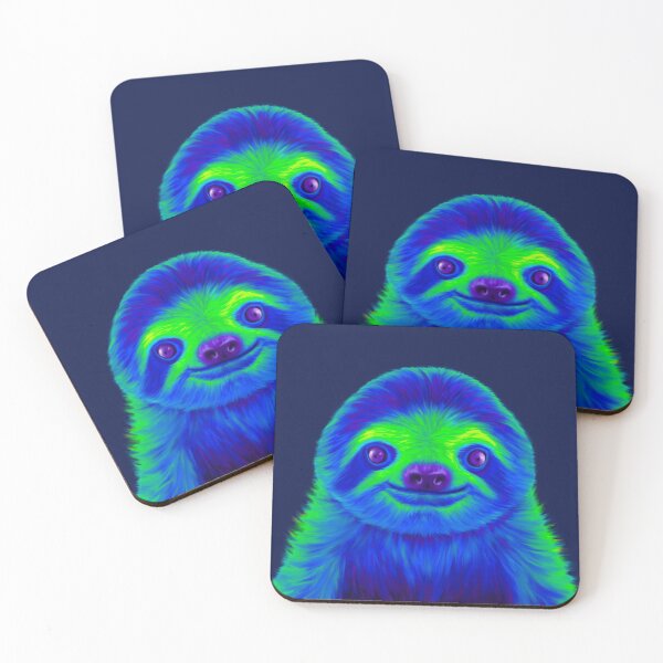 Item preview, Blue and Green Sloth designed and sold by NeonFuzz.