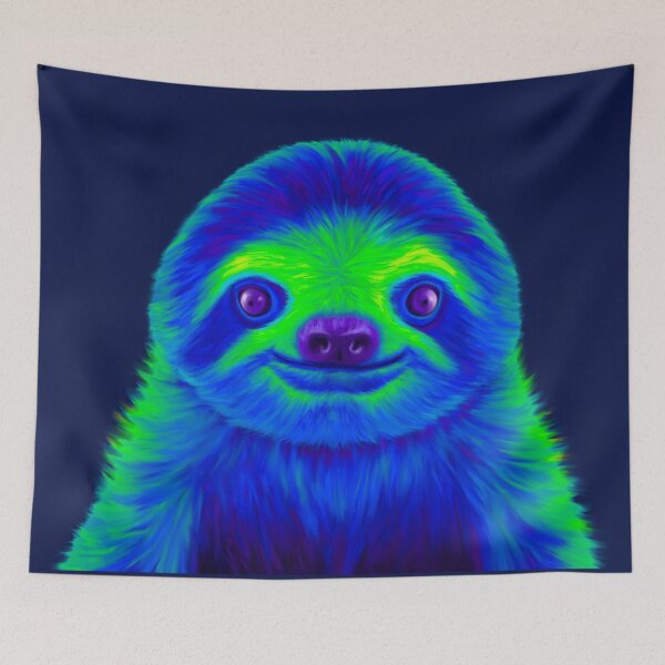 Item preview, Blue and Green Sloth designed and sold by NeonFuzz.