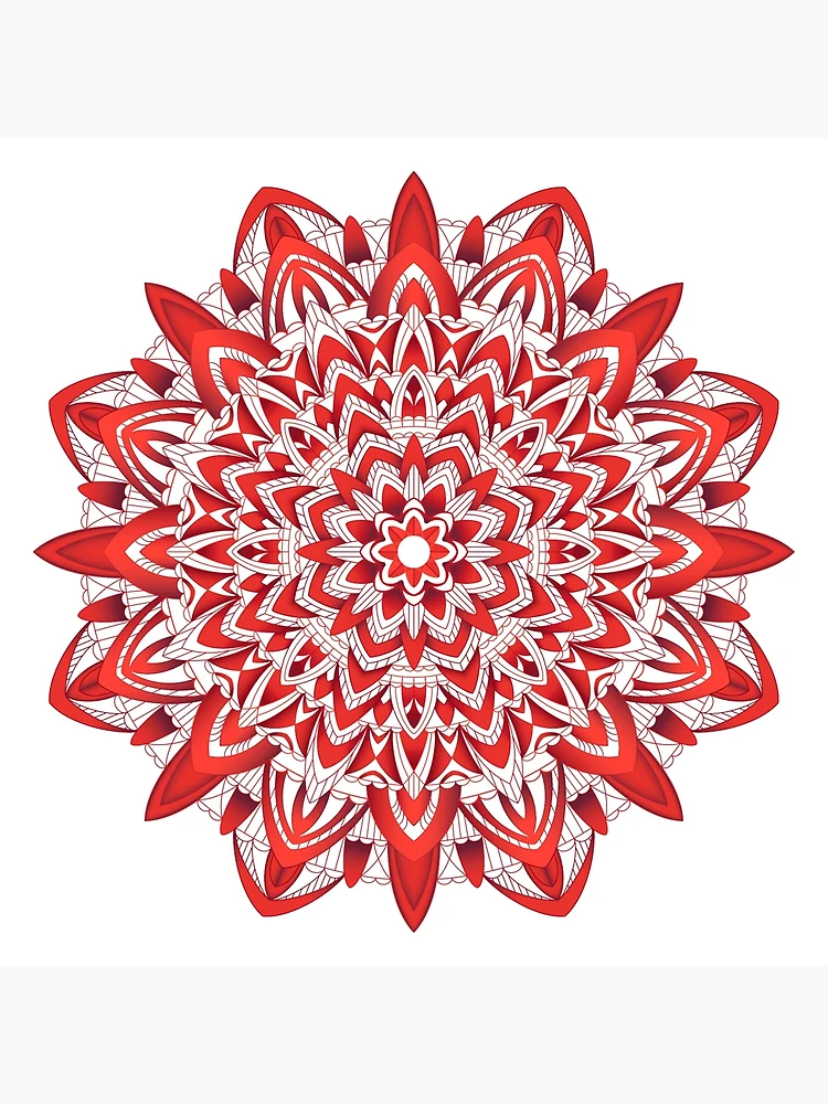 Red - Root Chakra Mandala | Art Board Print