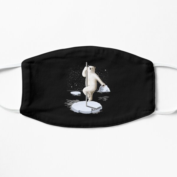 North Pole Dancing Bear Dancer Fitness Gift Idea Flat Mask