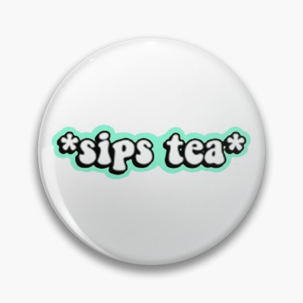 Item preview, *Sips Tea* Light Blue Sticker designed and sold by laurencude.