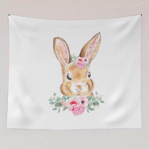 Item preview, COTTONTAIL RABBIT WITH FLOWER designed and sold by latiendadearyam.
