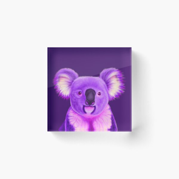 Purple Koala Acrylic Block