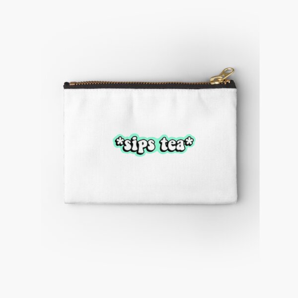 Item preview, *Sips Tea* Light Blue Sticker designed and sold by laurencude.