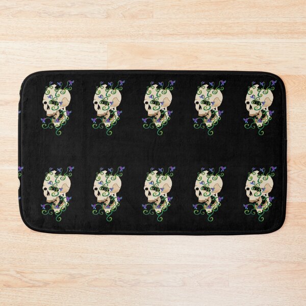 Item preview, skull with  flowers designed and sold by kyrnn.