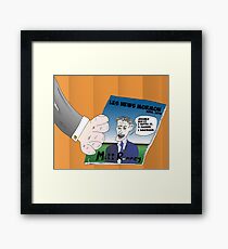 Caricature Options Binaires Mitt ROMNEY Framed Print