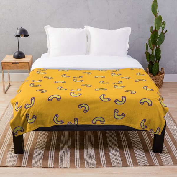Mac N Cheese Pattern Throw Blanket