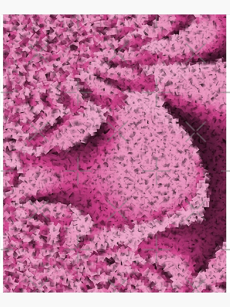 Pink Confetti - Psychedelic Digital Art by OneDayArt
