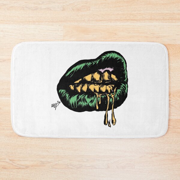 Item preview, Green Lips, Gold Drips designed and sold by ArtworkMary.
