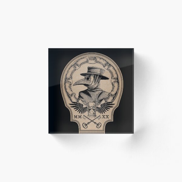 Vintage Plague Doctor Acrylic Block