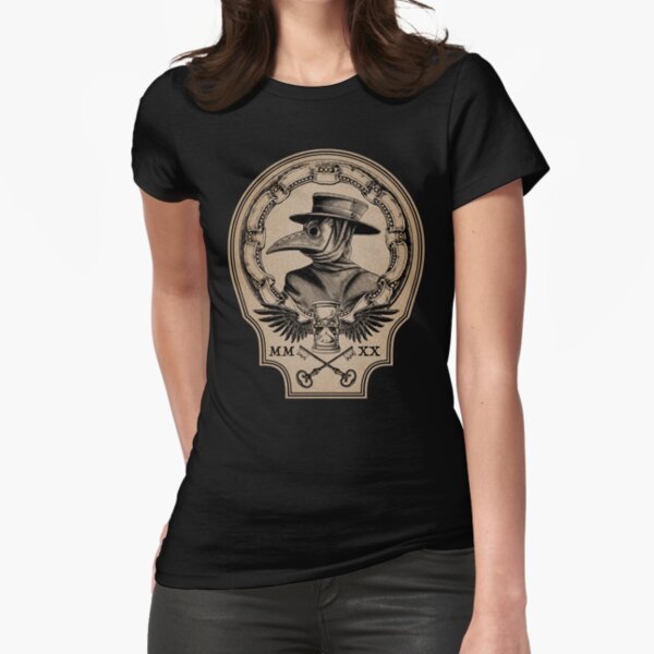 Vintage Plague Doctor Fitted T-Shirt