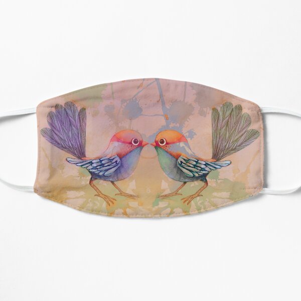 little love birds pink Mask