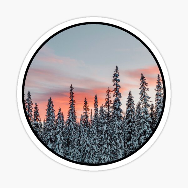Mountain Sunset View Sticker