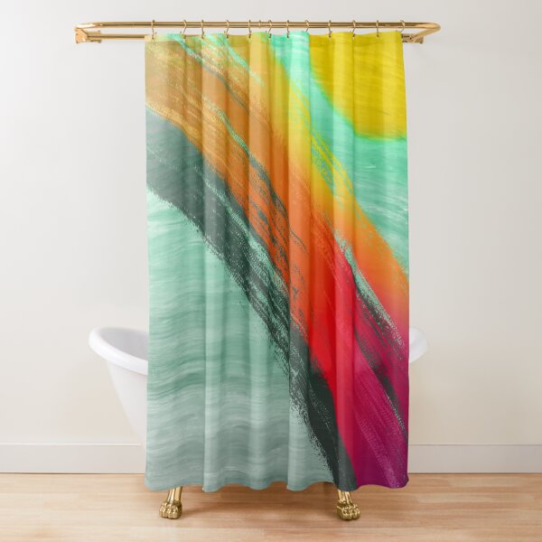 Abstract Sunrise Digital Painting Shower Curtain
