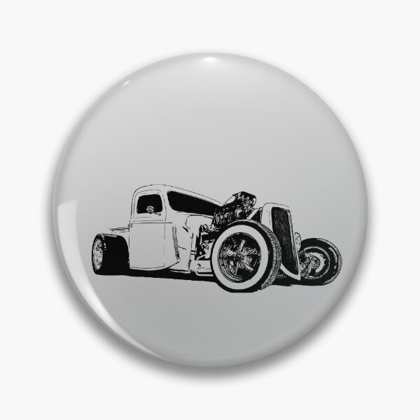 Item preview, Ford Model A Hotrod Pickup - stylized black on light background  designed and sold by mal-photography.