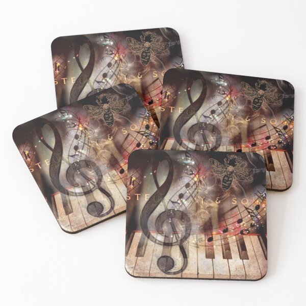 Item preview, Music, treble clef, piano keys, musical notes designed and sold by Marcia and Ron Stacy Studios.