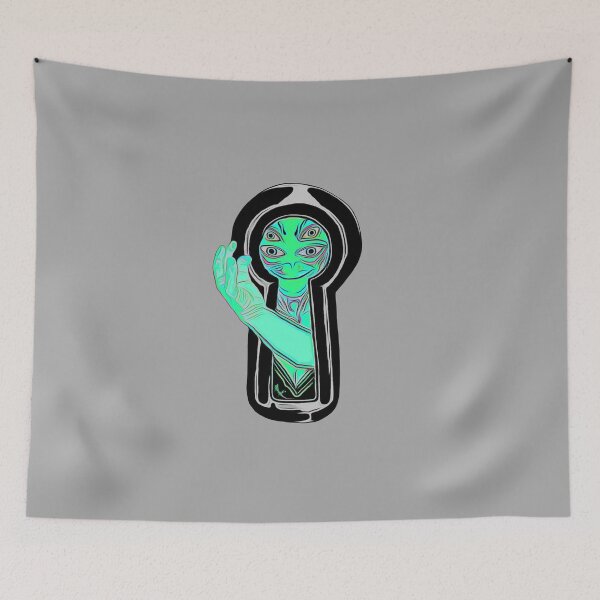 Item preview, Alien reaching through the keyhole  designed and sold by bdub78.