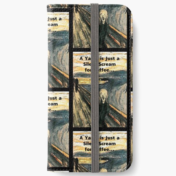 Silent Scream for Coffee iPhone Wallet