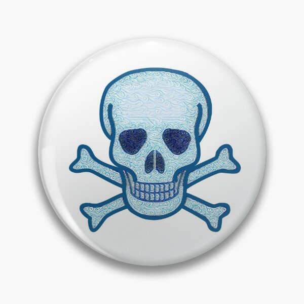 Item preview, Wndy Blue Skull and Crossbones designed and sold by GargoyleSentry.