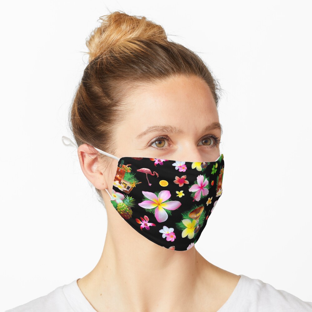 Tiki cocktails tropical aloha fun Mask