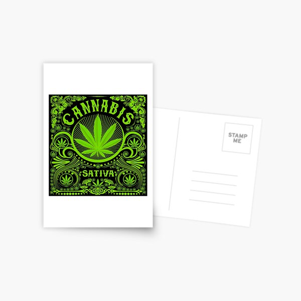 CANNABIS MARIHUANA MARIJUANA POSTKARTE POSTCARD # 63 PSYCHEDELIC 