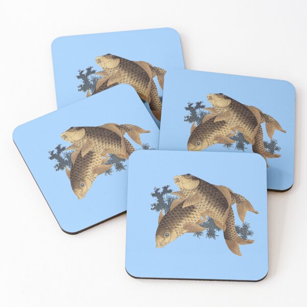 Item preview, Two carp among the algae. Hokusai designed and sold by Gotoo.
