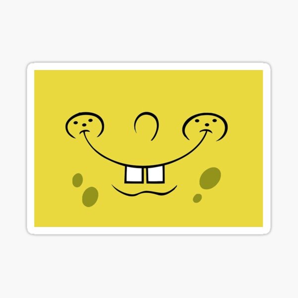 Spongebob human face Meme Sticker Magnet for Sale by desigbyZEE