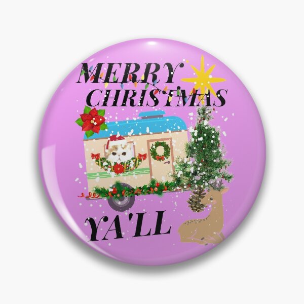 Item preview, Cute Merry Christmas Ya'll Trailer Cat  designed and sold by AZGuzmans.