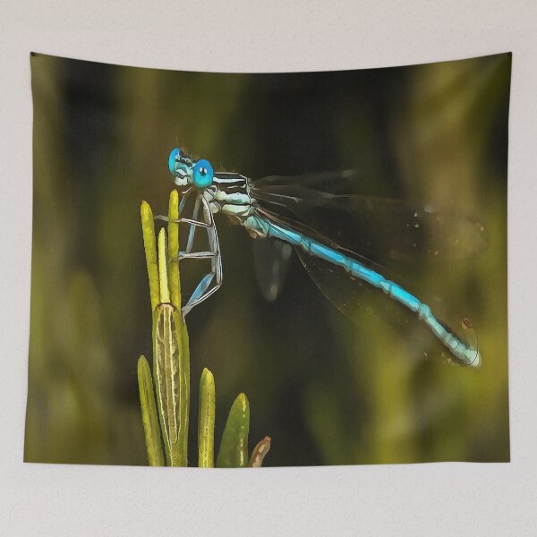 Item preview, Common Blue Damselfly Acrylic Painting designed and sold by taiche.