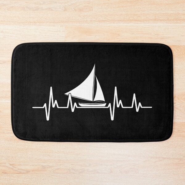 Artikelvorschau, Sailing Sailboat Heartbeat Sail Seamen Gift Idea entworfen und verkauft von haselshirt.