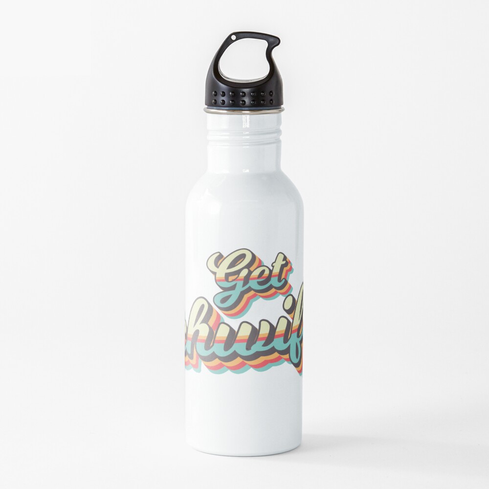 Get Schwifty from Rick and Morty ™ Retro 70s Letters Water Bottle