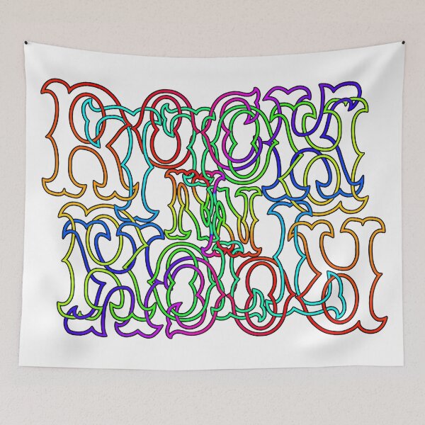 Item preview, Rainbow RocK n RolL Anagram with Black Outline designed and sold by gkillerb.