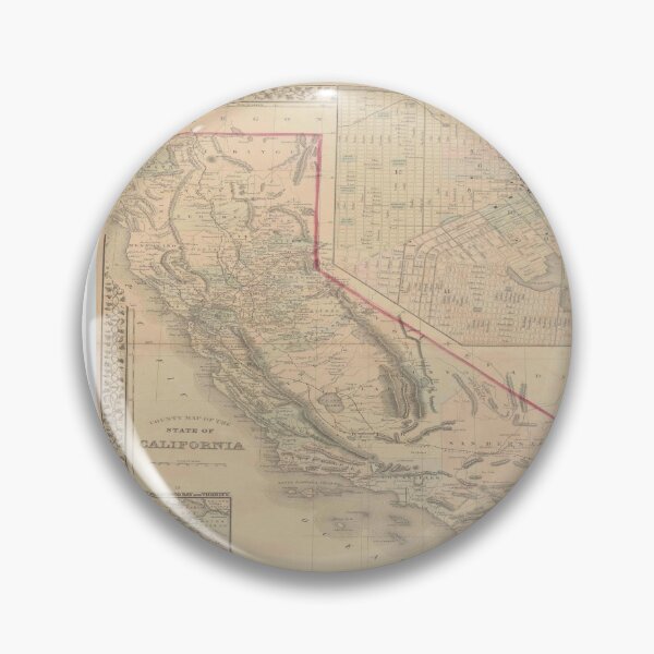 Item preview, Vintage Map Of California designed and sold by Slydell1.